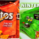 Left: bag of Doritos; Right: Nintendo 64 console